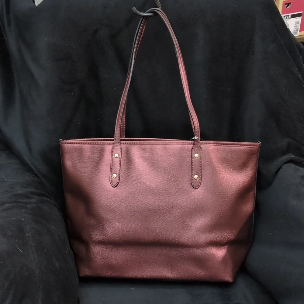 Coach City Zip Tote Bag in Dark Cherry